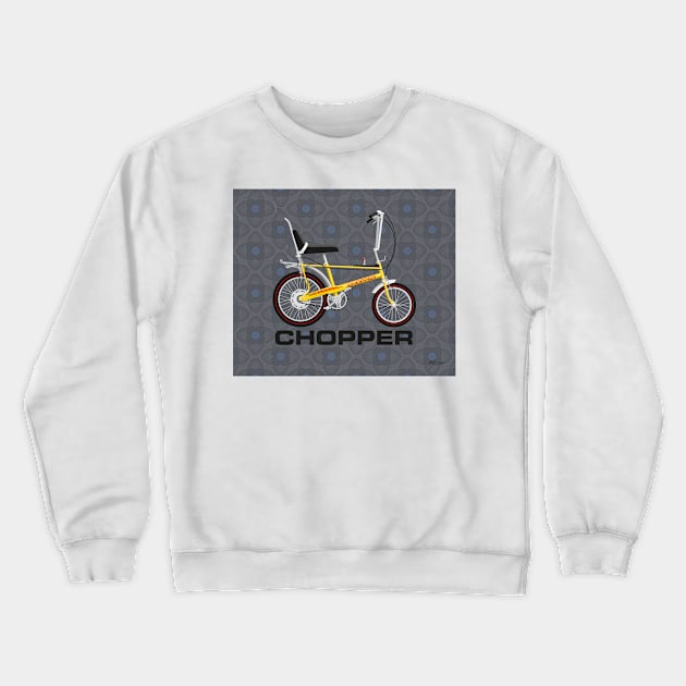 Raleigh Chopper MK2, Fizzy Lemon Crewneck Sweatshirt by Tunstall